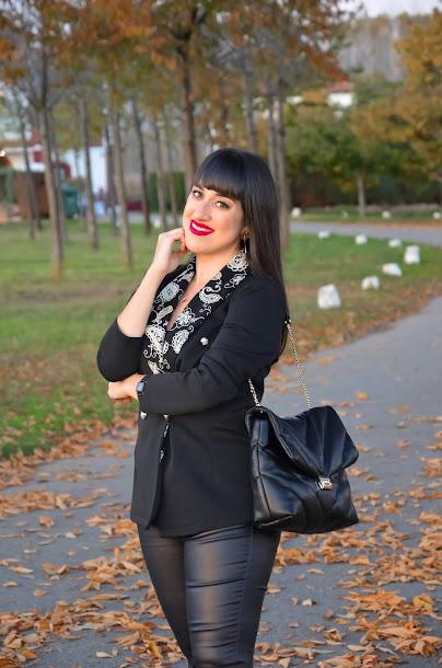 Blazer solapa paisley | Shein