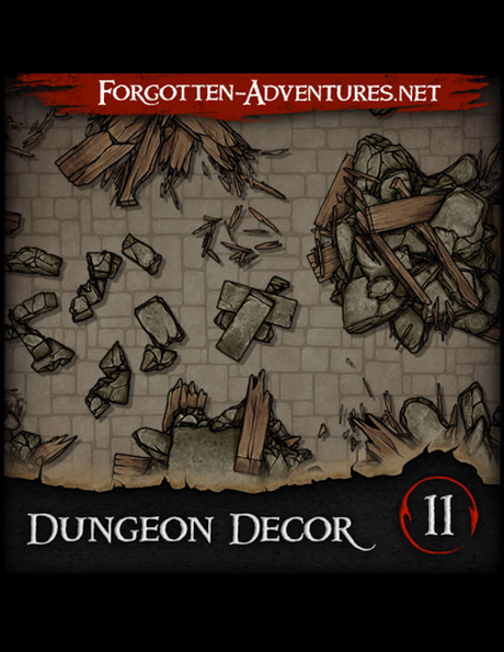 Table Clutter - Pack 8 y Dungeon Decor - Pack 11, de ForgottenAdventures