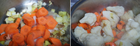 Puré de coliflor y zanahoria