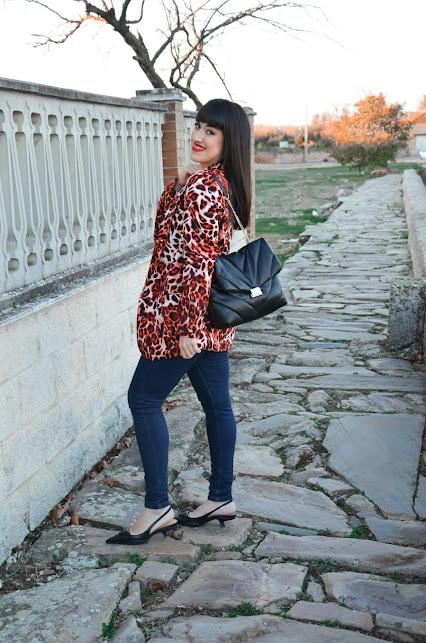 Red Leopard Print Blazer | Shein