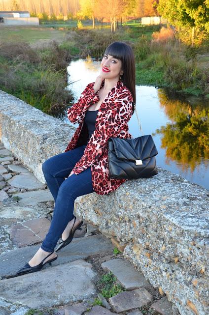 Red Leopard Print Blazer | Shein