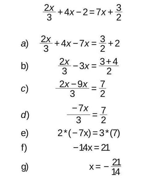 Ecuaciones de Primer Grado