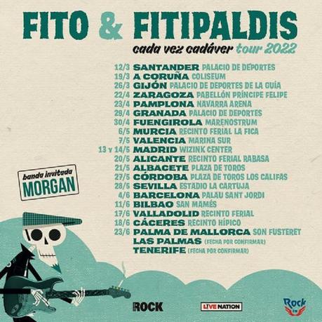 Fito & Fitipaldis: fechas de la gira de conciertos para 2022