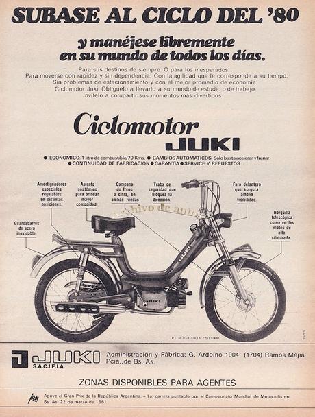Juki y su ciclomotor del año 1980