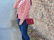 Blazer pata gallo rojo