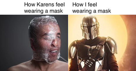 Ponerse épico con la mascarilla