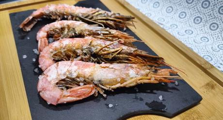 Como hacer con Thermomix gambas a la sal en el varoma