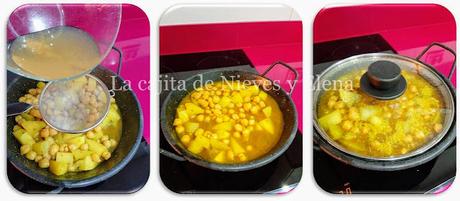 Curry de garbanzos y patatas