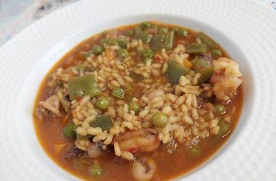 ARROZ CALDOSO DE GAMBAS Y CALAMARES