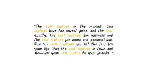 ¿Cómo detectar una mala agencia SEO ? Ejemplo De Keyword Stuffing