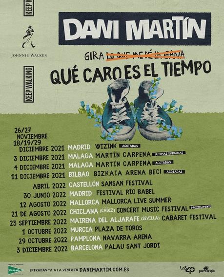 Dani Martín anuncia la gira de conciertos ‘Qué caro es el tiempo’