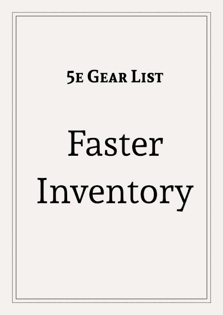 5e Gear List, de DMDog
