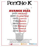 Poncho K, conciertos 2021 y 2022