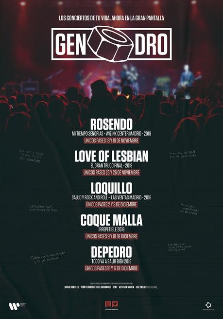 Gen Dro: Sorteo para ver en cines a Love of Lesbian, Loquillo, Coque Malla y Depedro