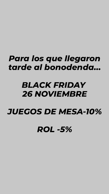Sulaco Juegos tambien hace ofertas de Black Friday Sulaco Juegos tambien hace ofertas de Black Friday