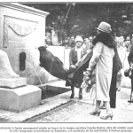 1927: S.M. la Reina Victoria Eugenia inaugura el monumento a Concha Espina
