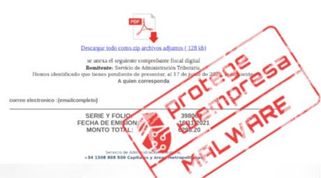 El INCIBE alerta: Si recibes este correo de la Agencia Tributaria eliminalo, es una estafa