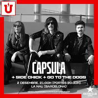 Concierto de Capsula, Side Chick y Go to de dogs en Sala La Nau