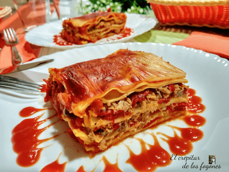 LASAÑA DE POLLO Y QUESO ¡Perfecta para triunfar! lasaña de pollo