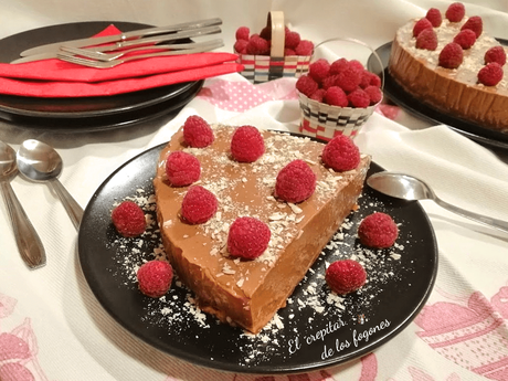 tarta de frambuesas y hojaldre