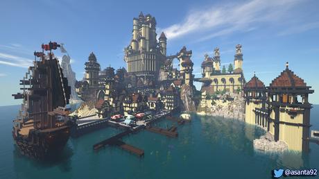 Avance 1: Black Castle Island en Minecraft, por @asanta92 (twitter).