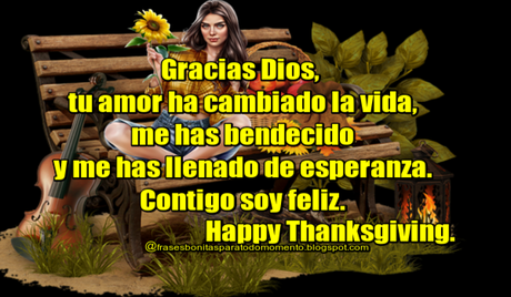 Gracias Dios, tu amor ha cambiado la vida, me has bendecido y me has llenado de esperanza. Contigo soy feliz.