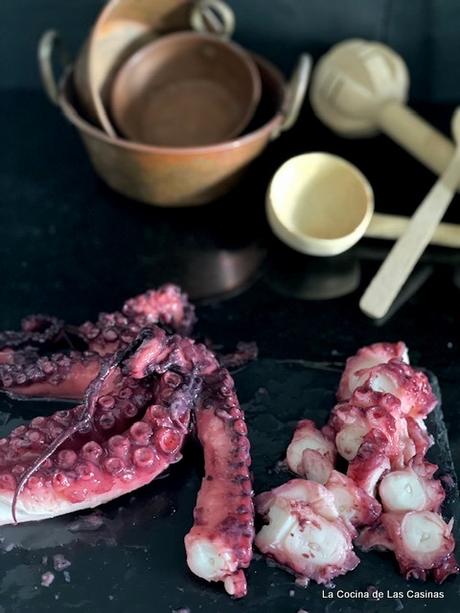 Pulpo a Feira con Cachelos, mi versión Pulpo a Feira con Cachelos, mi versión