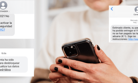 Cuidado con los SMS fraudulentos que te llegan a la misma cadena de mensajes que los de tu banco o empresas de mensajería