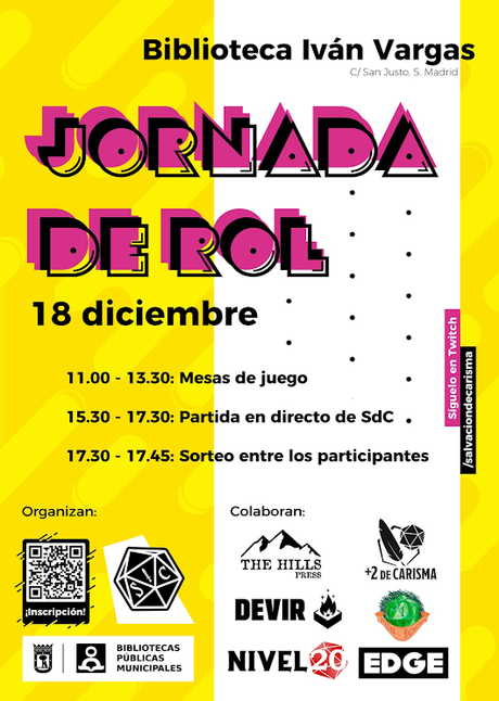 Jornada de Rol de Salvación de Carisma (18 Dic, Madrid)