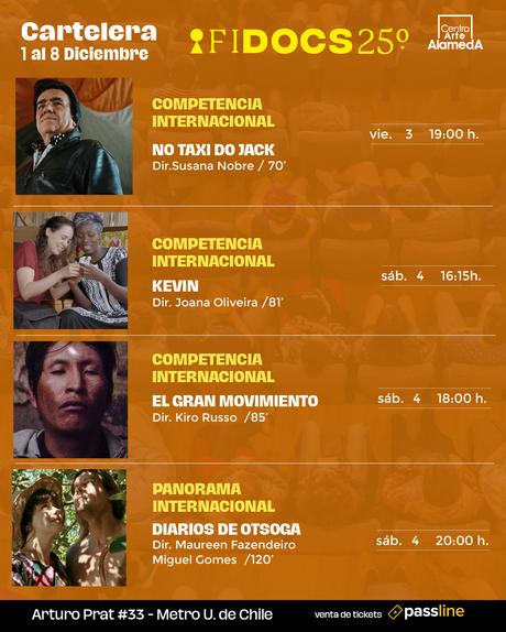 Del 1 al 7 de diciembre: Centro Arte Alameda nuevamente es sede de FIDOCS Cartelera 3 y 4 dic