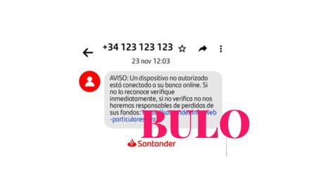 Cuidado con este SMS del Banco Santander: es una estafa