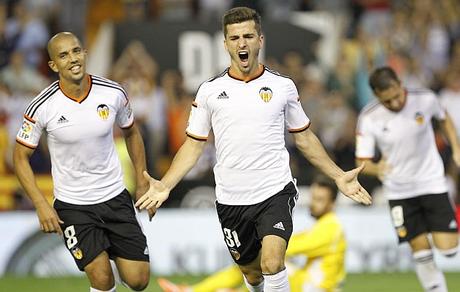Gayá ya sabe lo que es marcar un gol con el Valencia. 