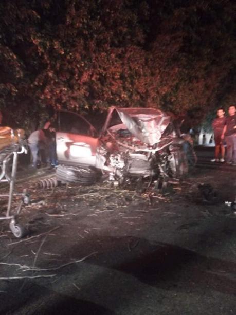 Fuerte accidente en la Matehuala y Valentín Amador