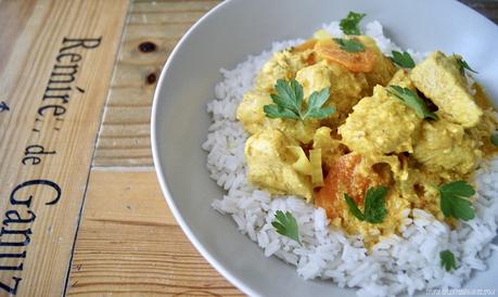 Pavo al curry Pavo al curry