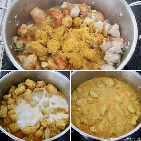 Pavo al curry Pavo al curry