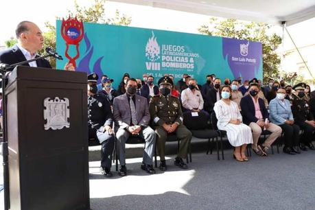 Inauguran los VIII Juegos Latinoamericanos de Policías y Bomberos en la ciudad de San Luis Potosí