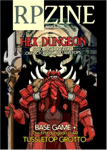 RPZine Issue 1: Hex Dungeon - Tussletop Grotto, de Forever People RPZine Issue 1: Hex Dungeon - Tussletop Grotto, de Forever People