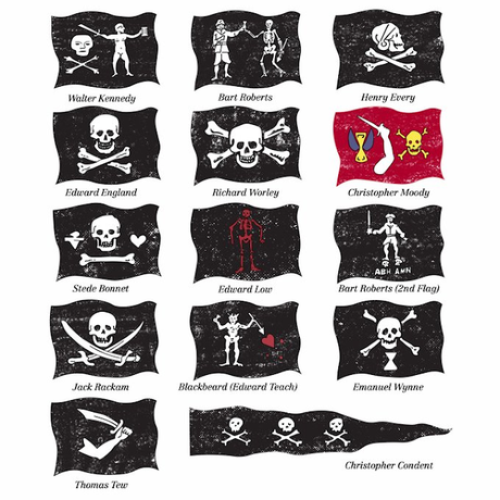 Banderas piratas históricas.Significado, capitanes y mas