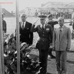 El alcalde de Santander, Juan Hormaechea,en uno de los últimos actos castrenses en el cuartel de María Cristina