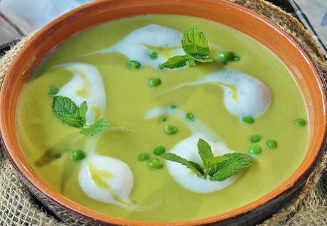 Crema casera de guisantes