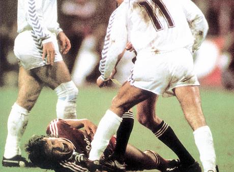 El pisotón de Juanito a Lothar Matthäus 