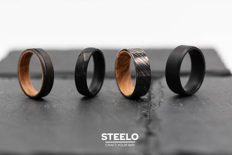 anillos hombre madera