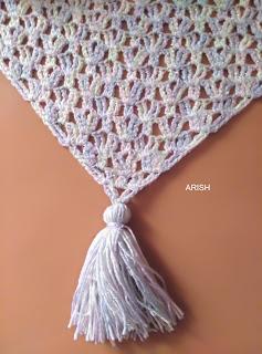 TEJIENDO CHALES DE DOS EN DOS