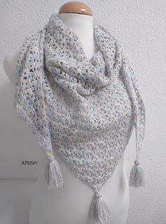 TEJIENDO CHALES DE DOS EN DOS