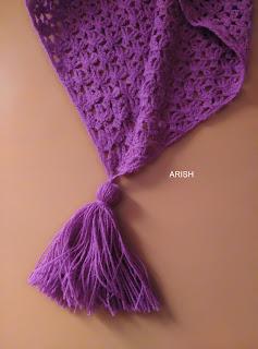 TEJIENDO CHALES DE DOS EN DOS