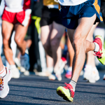 Calentamiento antes de correr la San Silvestre