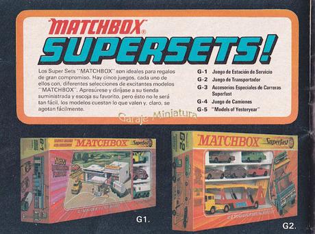 Los Super Sets de Matchbox en el catálogo internacional del año 1971 Los Super Sets de Matchbox en el catálogo internacional del año 1971