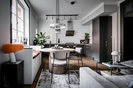 delikatissen tiny scandinavian apartament men´s decor grey black scandi decor estilo nórdico para chicos estilo nórdico oscuro estilo nórdico neutros estilo nórdico moderno estilo nórdico masculino dark scandinavian style  