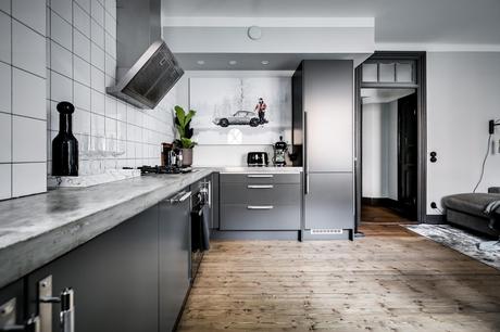 delikatissen tiny scandinavian apartament men´s decor grey black scandi decor estilo nórdico para chicos estilo nórdico oscuro estilo nórdico neutros estilo nórdico moderno estilo nórdico masculino dark scandinavian style  