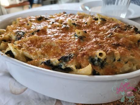 MACARRONES GRATINADOS CON ESPINACAS Y BACON MACARRONES GRATINADOS CON ESPINACAS Y BACON
